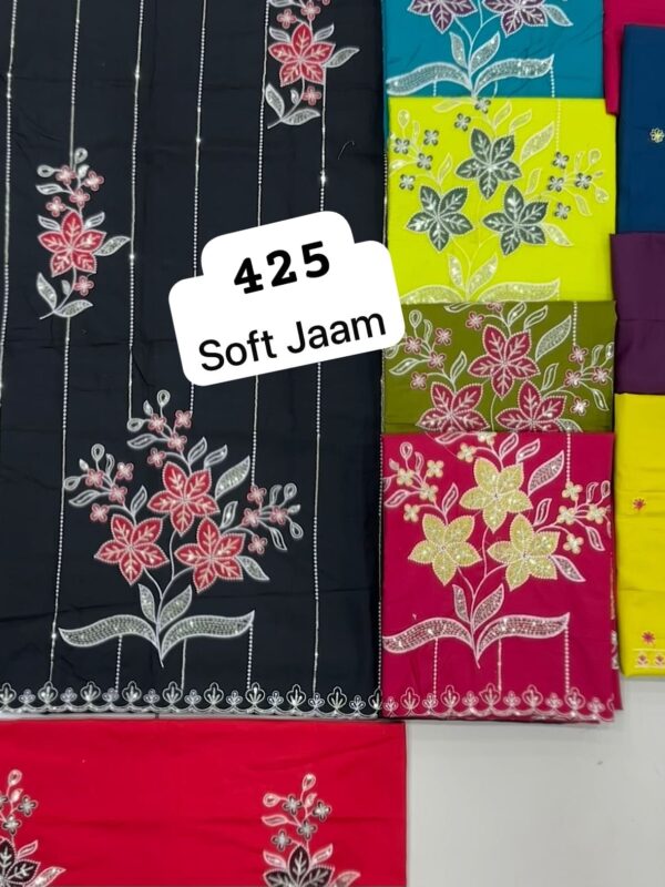 1000584696 SCAK Soft Jaam Top Pure Chiffon Dupatta Unstitched Suits