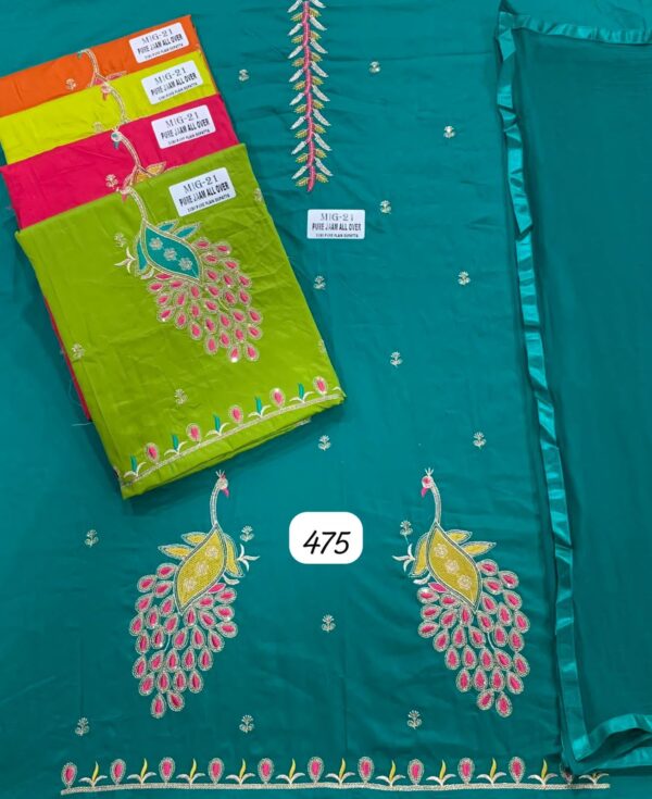 SCAK Jaam Top Pure Chiffon Dupatta Unstitched Suits