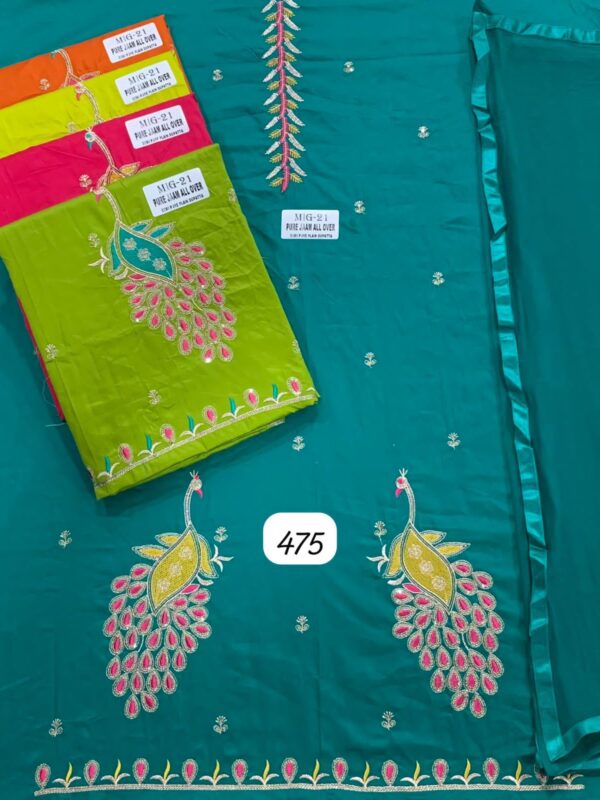 SCAK Jaam Top Pure Chiffon Dupatta Unstitched Suits