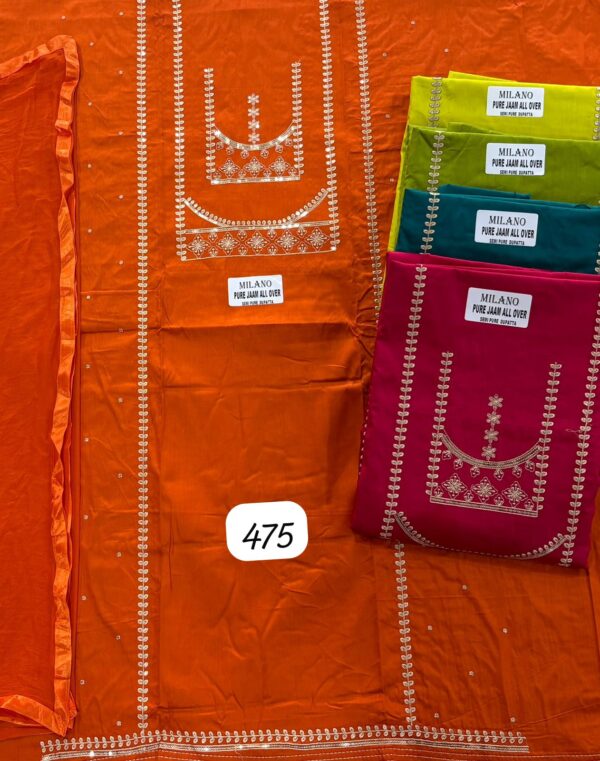 1000584704 SCAK Jaam Top Pure Chiffon Dupatta Unstitched Suits