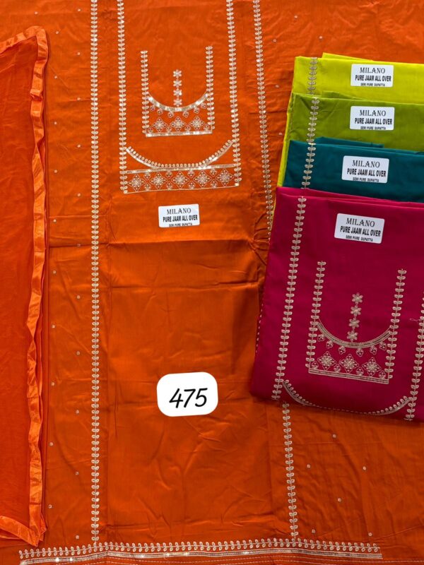 SCAK Jaam Top Pure Chiffon Dupatta Unstitched Suits