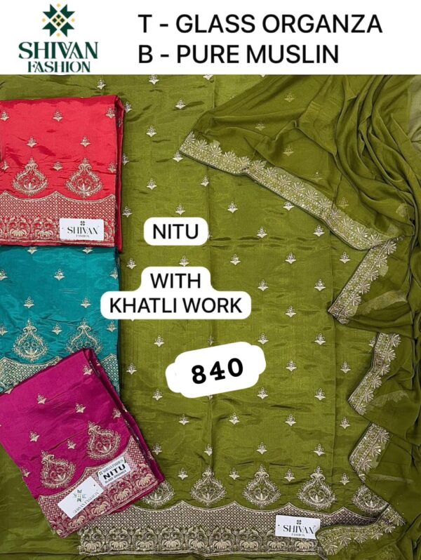 Shivansh Jaam Top Nazneen Dupatta Unstitched Suits
