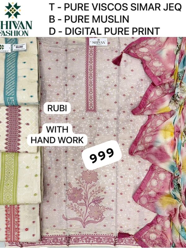 1000584712 Shivansh Shimmer Top Pure Chiffon Dupatta Unstitched Suits