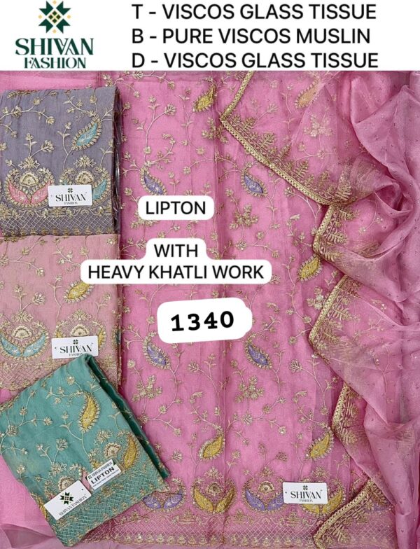 Shivansh Glass Top Glass Dupatta Unstitched Suits