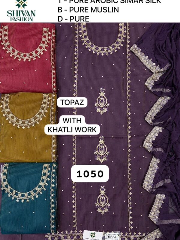 1000584718 Shivansh Shimmer Top Pure Chiffon Dupatta Unstitched Suits