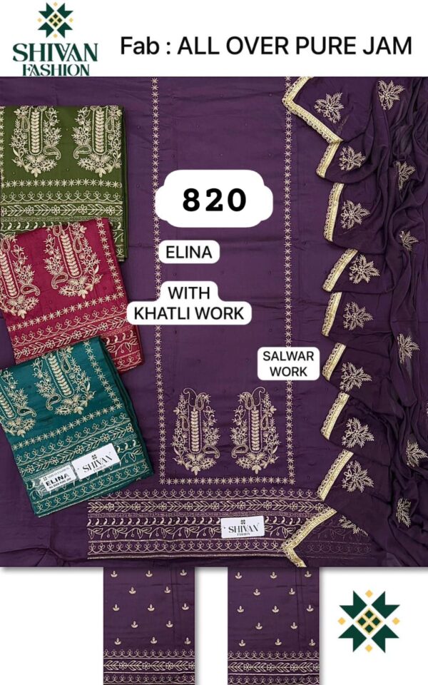 1000584719 Shivansh Jaam Top Pure Chiffon Dupatta Unstitched Suits