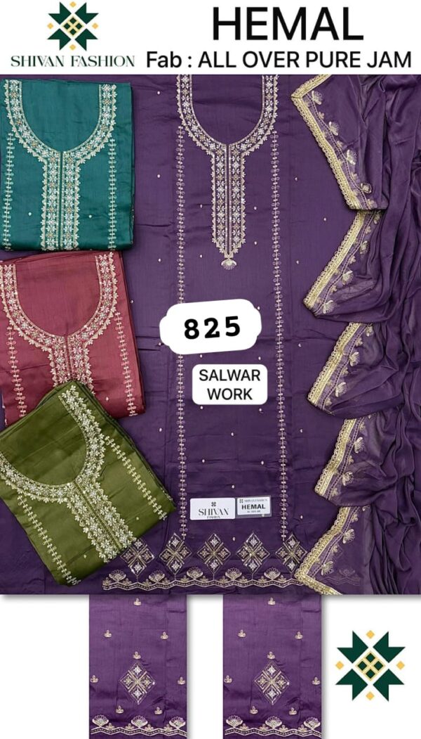 Shivansh Jaam Top Pure Chiffon Dupatta Unstitched Suits