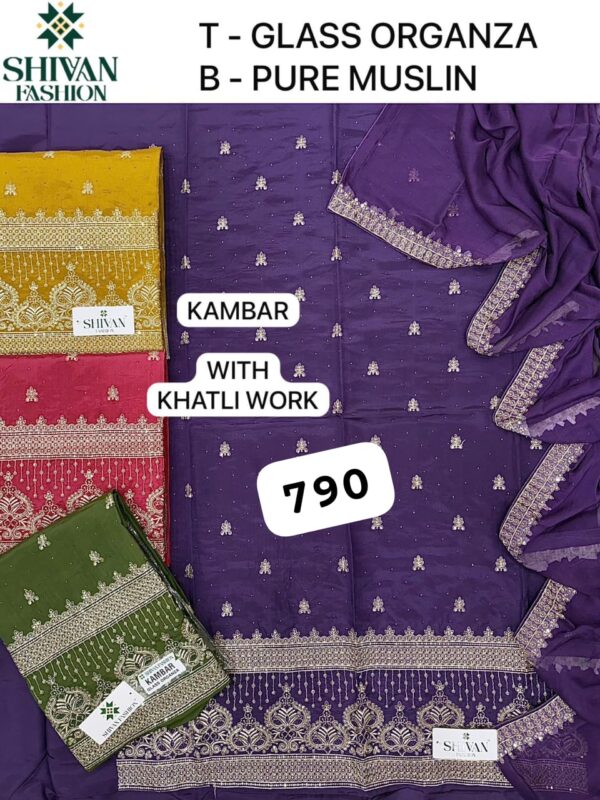 Shivansh Organza Top Modal Silk Dupatta Unstitched Suits