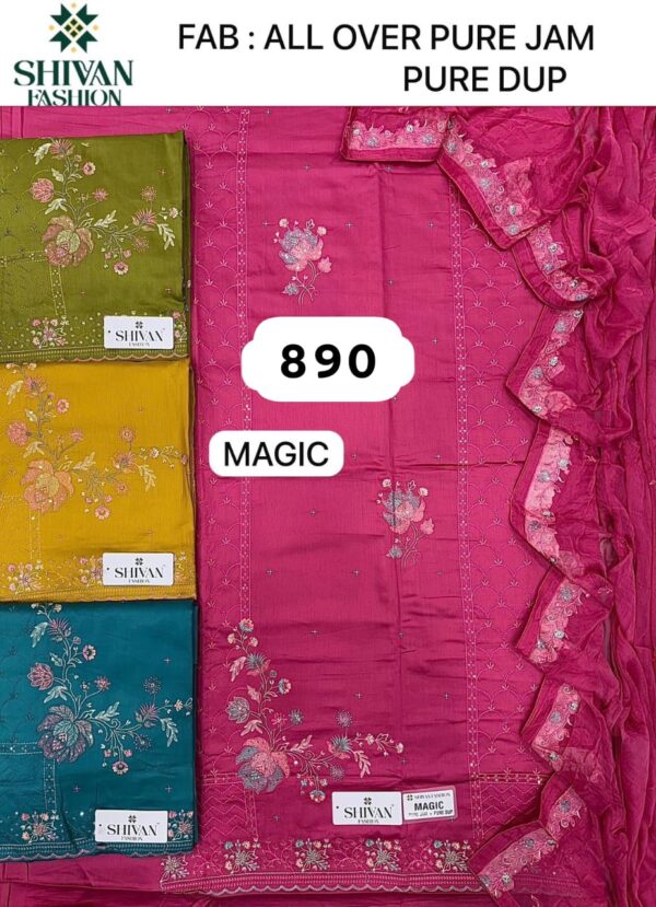 Shivansh Jaam Top Pure Chiffon Dupatta Unstitched Suits