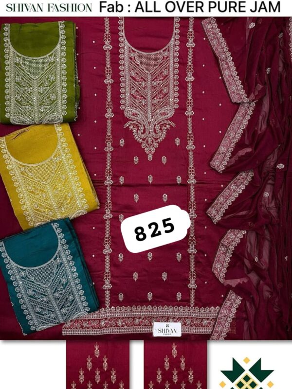 1000584731 Shivansh Jaam Top Pure Chiffon Dupatta Unstitched Suits