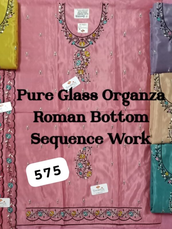 Swastik Silk Top Pure Chiffon Dupatta Unstitched Suits