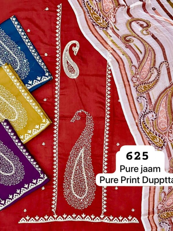 SCAK Jaam Top Pure Chiffon Dupatta Unstitched Suits