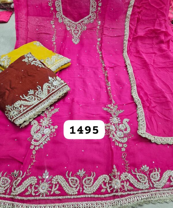 1000585817 SCAK Organza Top Pure Chiffon Dupatta Unstitched Suits