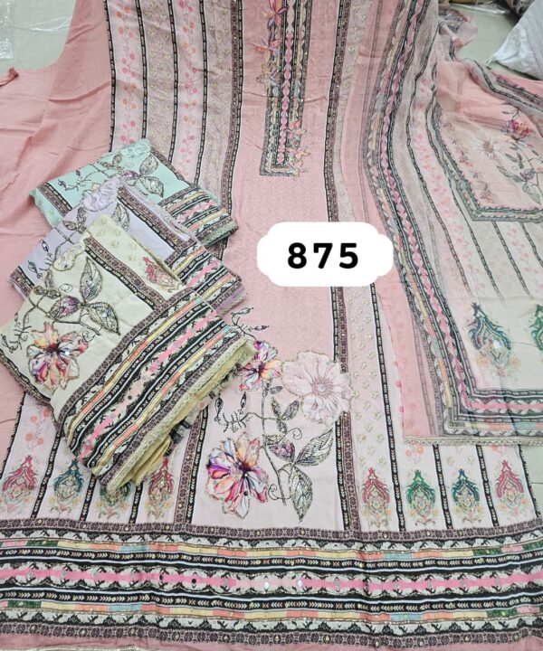 SCAK Organza Top Pure Chiffon Dupatta Unstitched Suits