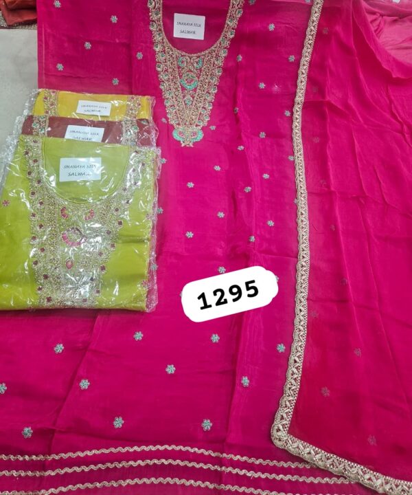 SCAK Organza Top Nazneen Dupatta Unstitched Suits