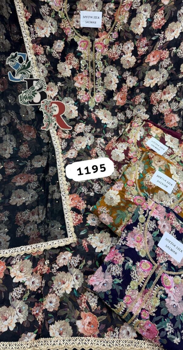 1000614452 SCAK Organza Top Nazneen Dupatta Unstitched Suits