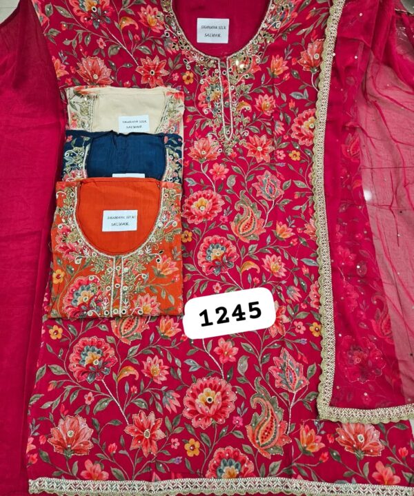 1000614453 SCAK Organza Top Nazneen Dupatta Unstitched Suits