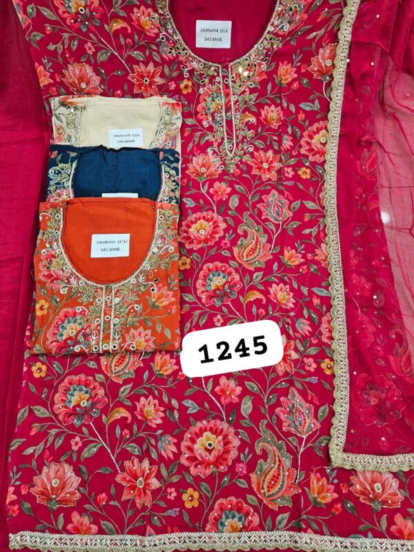 1000614453 SCAK Organza Top Nazneen Dupatta Unstitched Suits