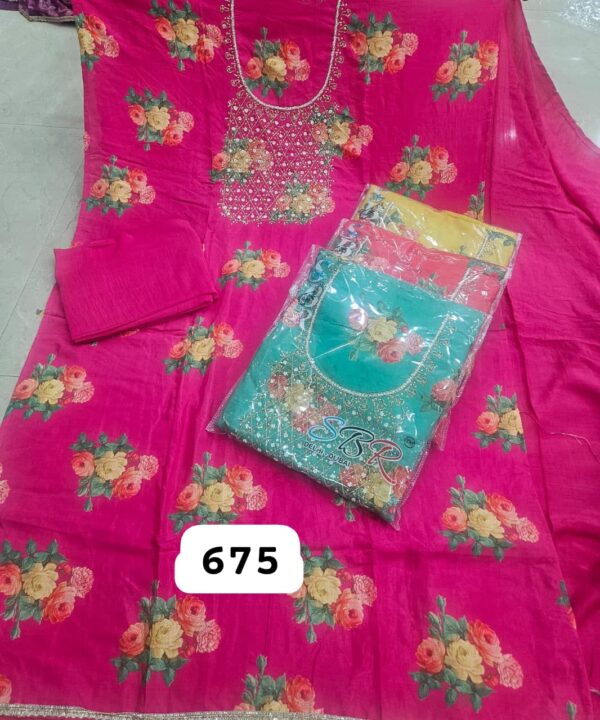 SCAK Organza Top Nazneen Dupatta Unstitched Suits