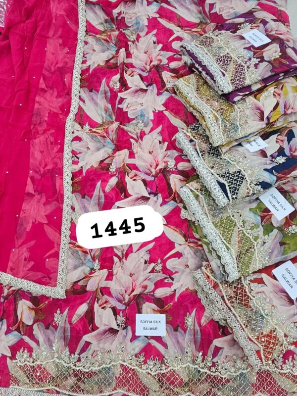 SCAK Organza Top Nazneen Dupatta Unstitched Suits