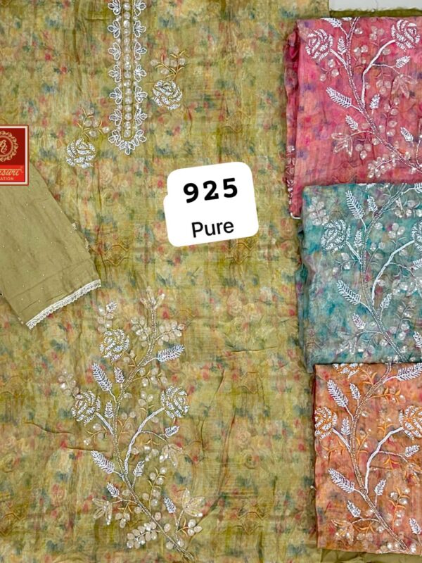 Bansuri Glass Top Pure Chiffon Dupatta Unstitched Suits