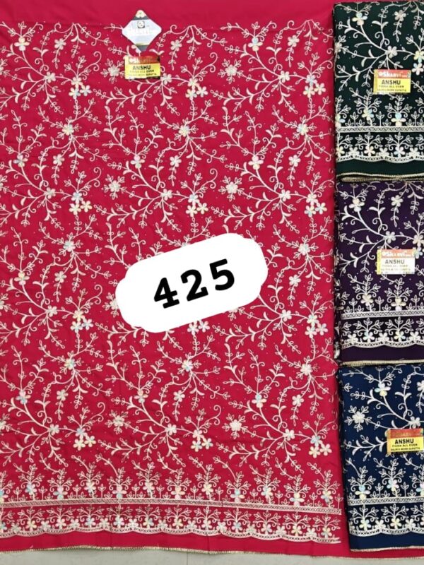 1000511020 Sharvi Fiona Top Pure Chiffon Dupatta Unstitched Suits