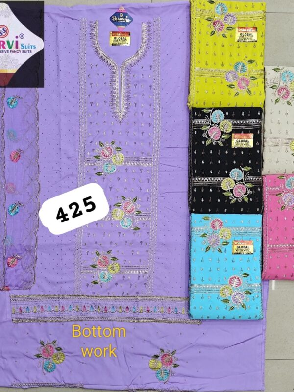 1000511023 Sharvi Fiona Top Pure Chiffon Dupatta Unstitched Suits