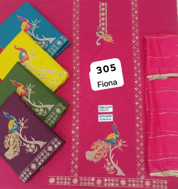 1000511025 Sharvi Fiona Top Pure Chiffon Dupatta Unstitched Suits