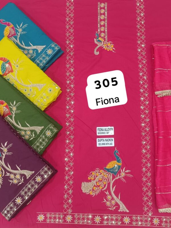 1000511025 Sharvi Fiona Top Pure Chiffon Dupatta Unstitched Suits