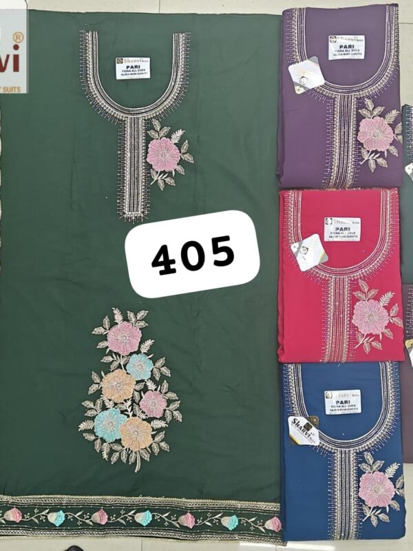 1000511034 Sharvi Fiona Top Pure Chiffon Dupatta Unstitched Suits