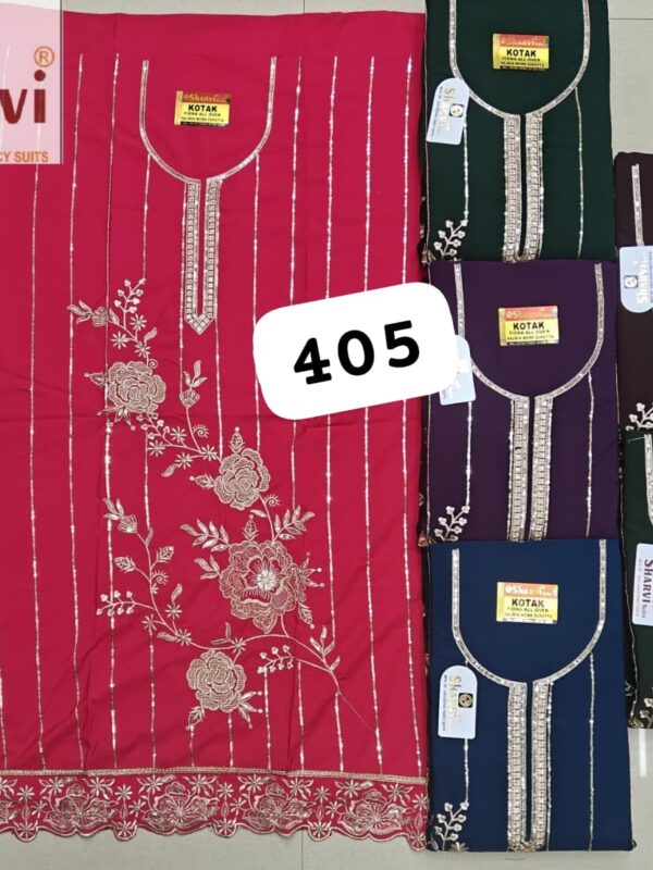 1000511035 Sharvi Fiona Top Pure Chiffon Dupatta Unstitched Suits