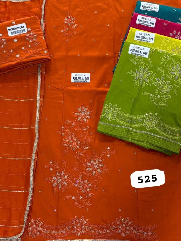 1000511048 SCAK Jaam Top Pure Chiffon Dupatta Unstitched Suits