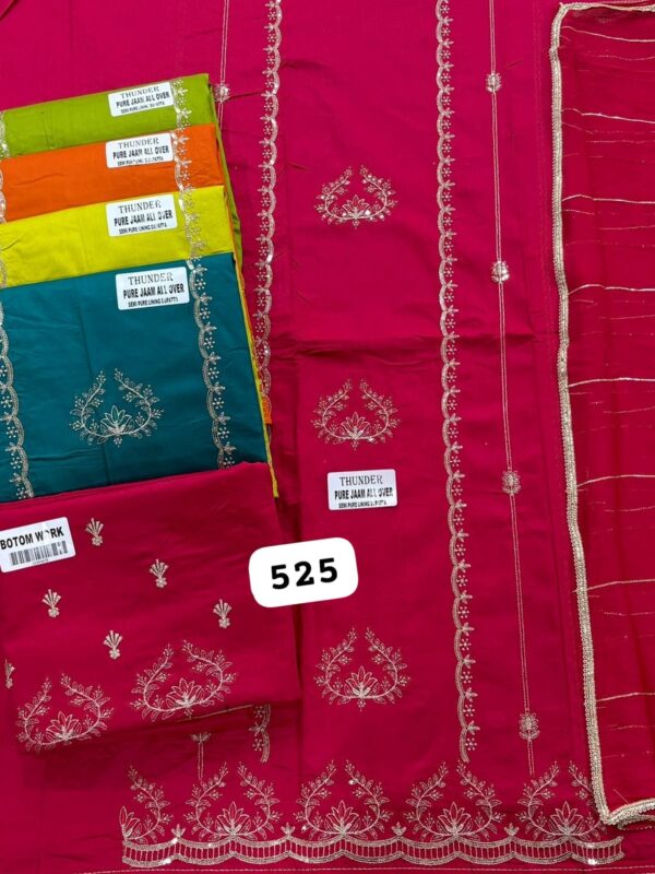 1000511049 SCAK Jaam Top Pure Chiffon Dupatta Unstitched Suits