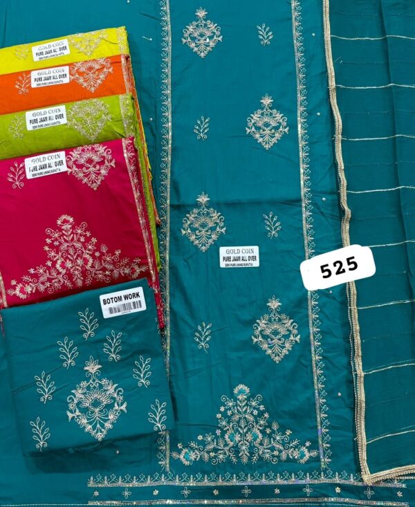 SCAK Jaam Top Pure Chiffon Dupatta Unstitched Suits