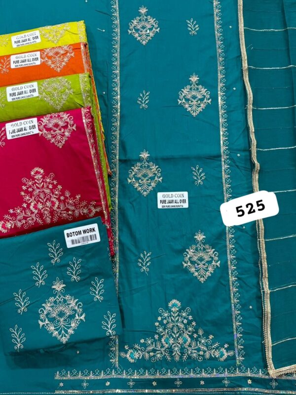 1000511050 SCAK Jaam Top Pure Chiffon Dupatta Unstitched Suits