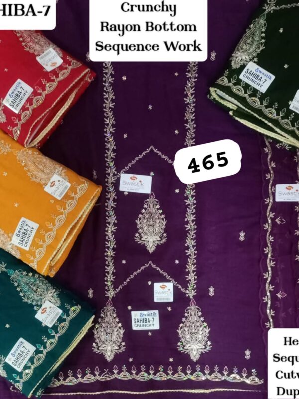 Swastik Crunchy Top Pure Chiffon Dupatta Unstitched Suits