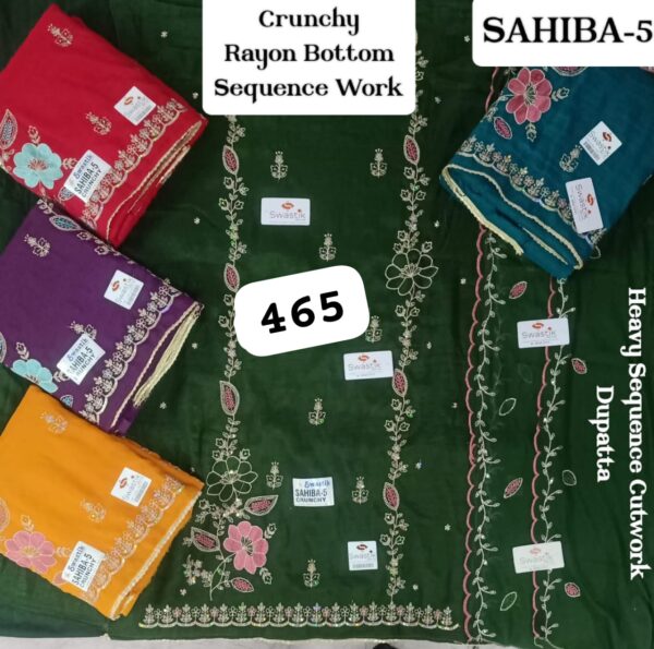 Swastik Crunchy Top Pure Chiffon Dupatta Unstitched Suits