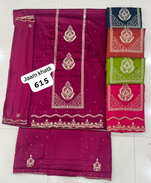 SCAK Jaam Top Pure Chiffon Dupatta Unstitched Suits