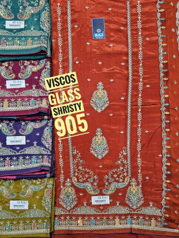 1000674727 SCAK Glass Top Pure Chiffon Dupatta Unstitched Suits
