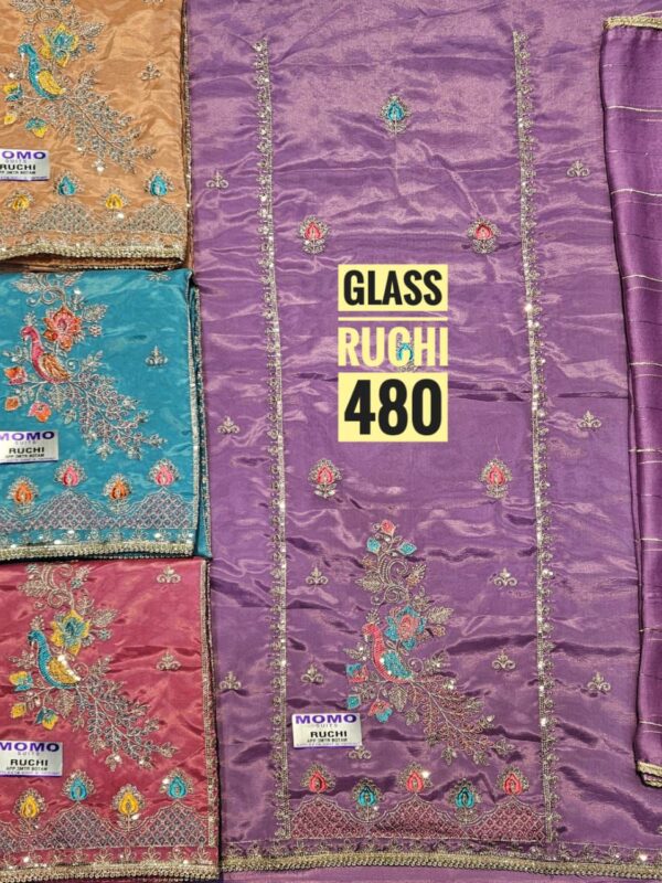 1000674728 SCAK Glass Top Pure Chiffon Dupatta Unstitched Suits