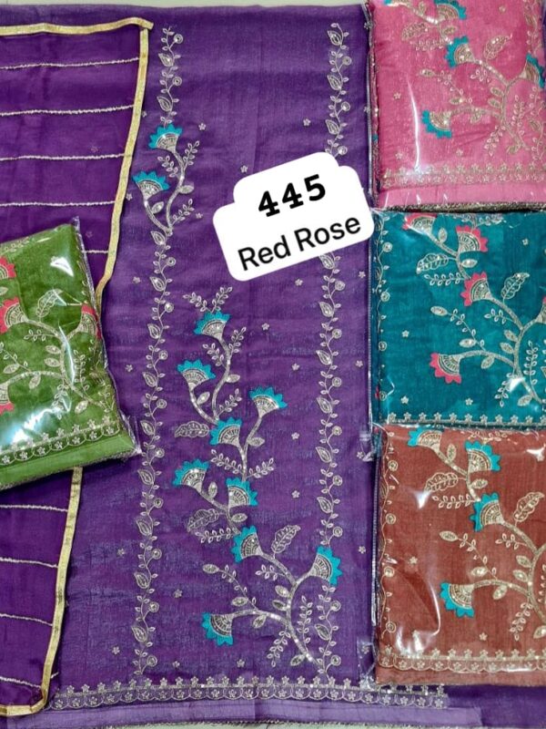 SCAK Crunchy Top Pure Chiffon Dupatta Unstitched Suits