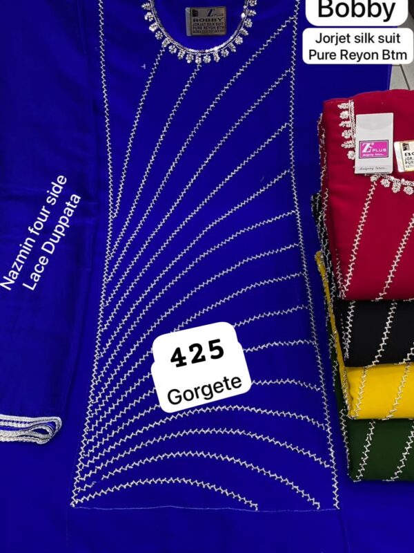 SCAK Georgette Top Nazneen Dupatta Unstitched Suits