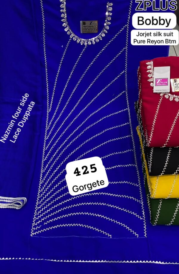 SCAK Georgette Top Nazneen Dupatta Unstitched Suits