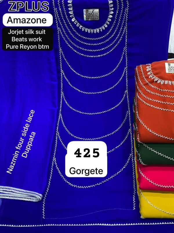 SCAK Georgette Top Nazneen Dupatta Unstitched Suits