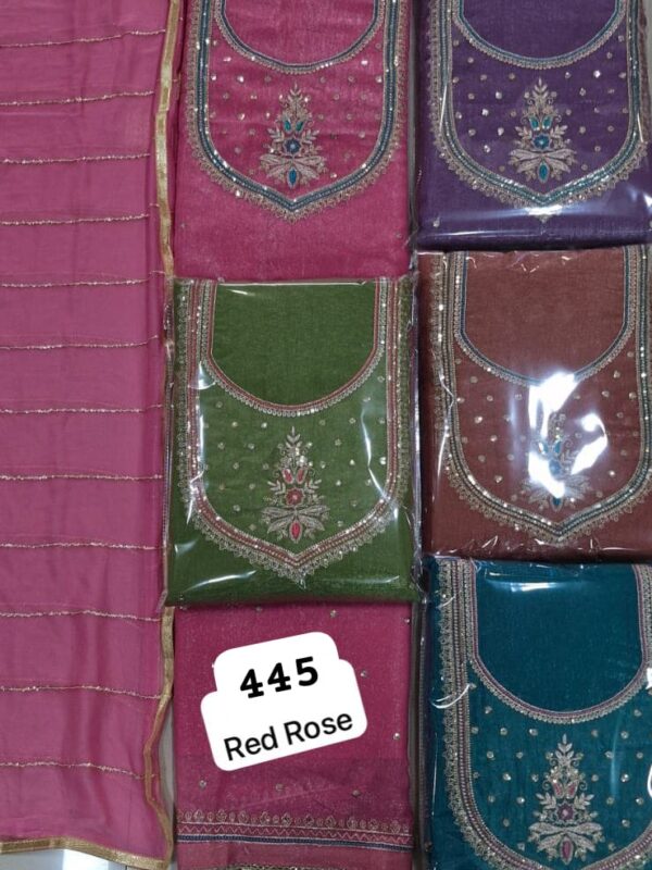 SCAK Crunchy Top Pure Chiffon Dupatta Unstitched Suits