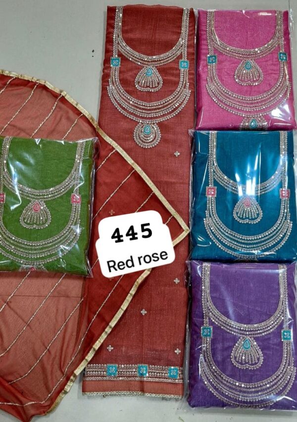 SCAK Crunchy Top Pure Chiffon Dupatta Unstitched Suits