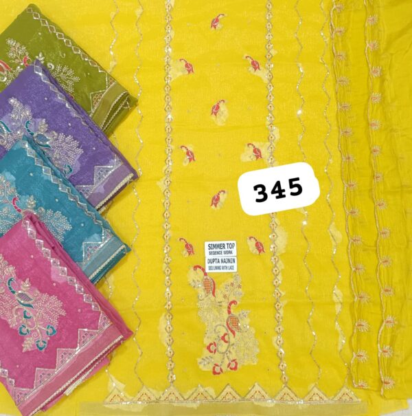 1000677058 SCAK Shimmer Top Pure Chiffon Dupatta Unstitched Suits