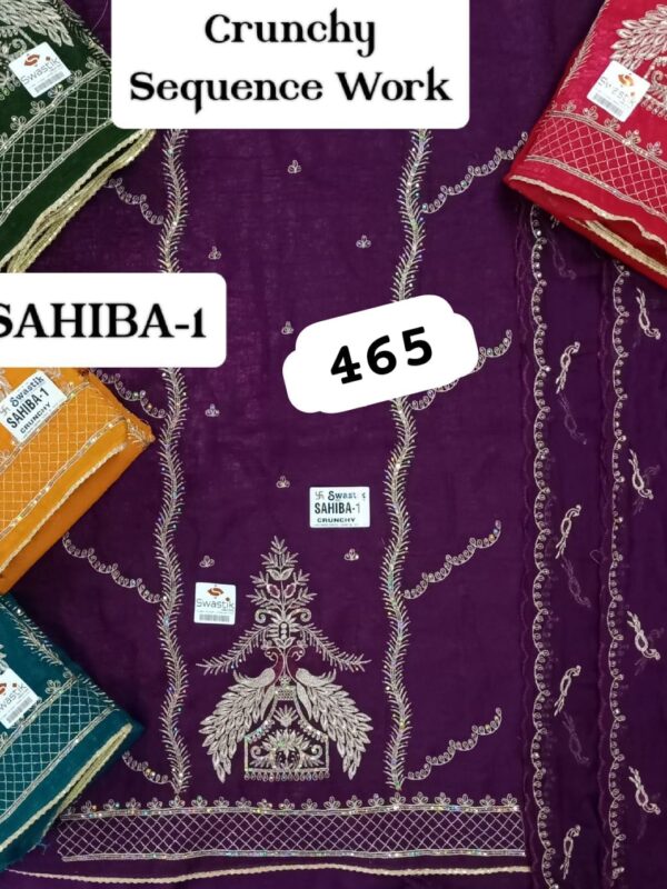 Swastik Crunchy Top Pure Chiffon Dupatta Unstitched Suits