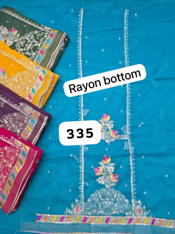 SCAK Shimmer Top Pure Chiffon Dupatta Unstitched Suits