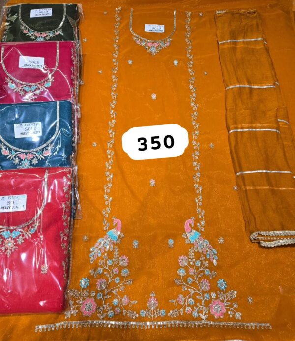 Navya Shimmer Top Pure Chiffon Dupatta Unstitched Suits